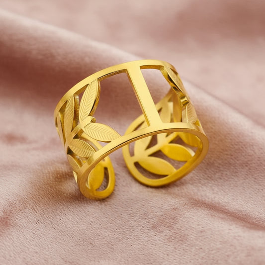 Gold Plated Adjustable Statement Rings