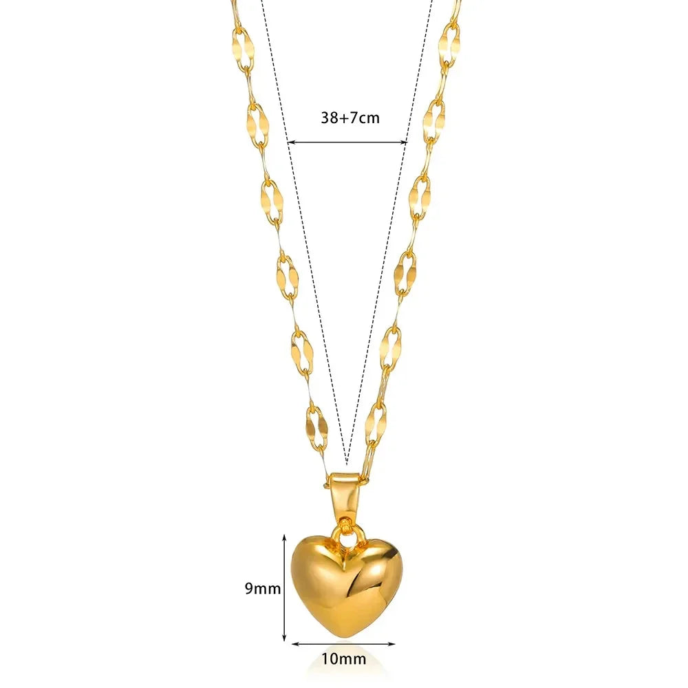 Trendy Heart Pendant Necklace