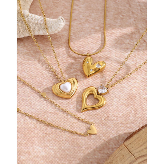 Gold Heart Pendant Necklace – Tarnish-Free